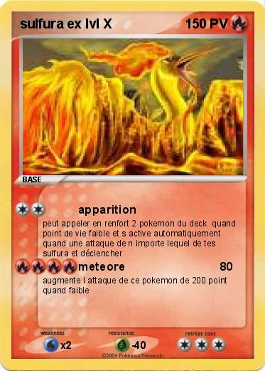 Pokemon sulfura ex lvl X