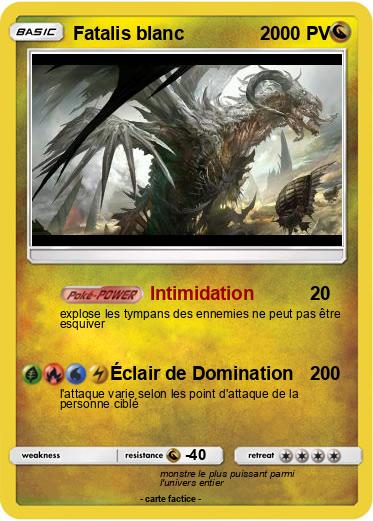 Pokemon Fatalis blanc