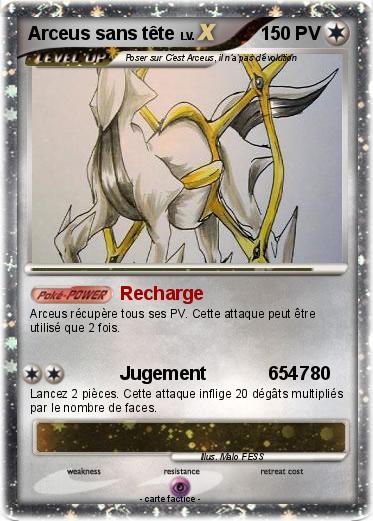 Pokemon Arceus sans tête
