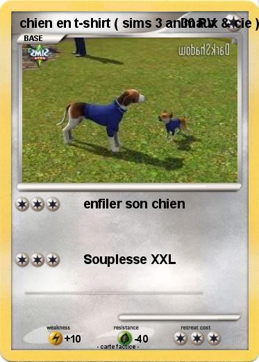 Pokemon chien en t-shirt ( sims 3 animaux & cie )