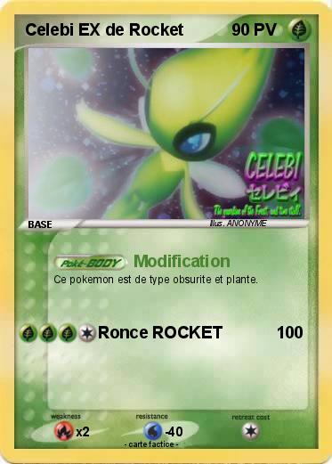 Pokemon Celebi EX de Rocket