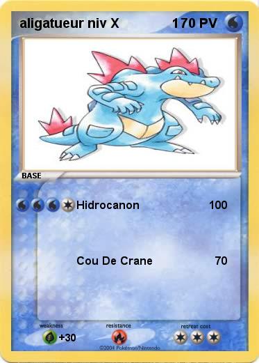 Pokemon aligatueur niv X               1            
