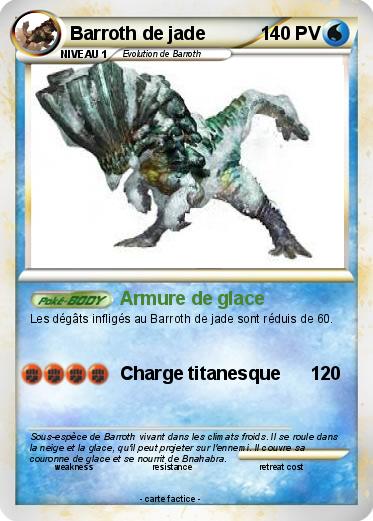 Pokemon Barroth de jade