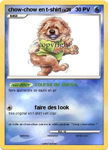 Pokemon chow-chow en t-shirt