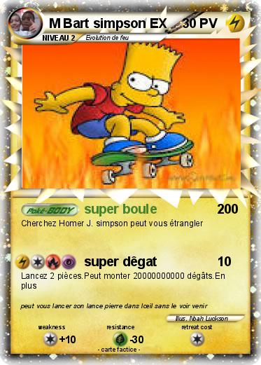 Pokemon M Bart simpson EX