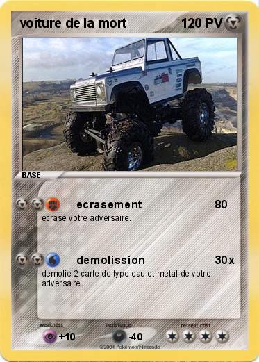 Pokemon voiture de la mort