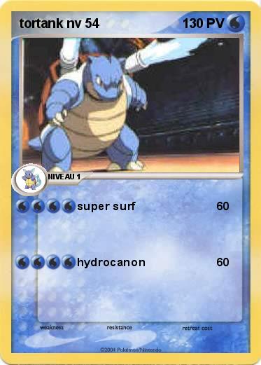 Pokemon tortank nv 54