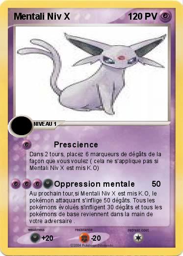 Pokemon Mentali Niv X