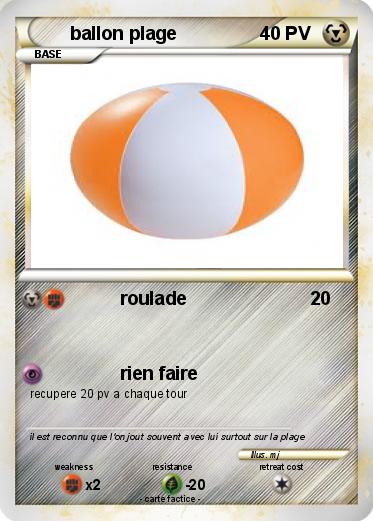 Pokemon ballon plage