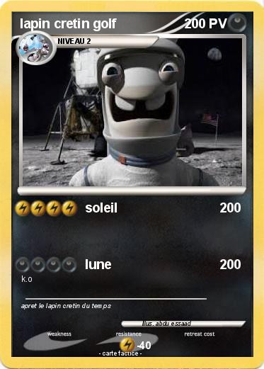 Pokemon lapin cretin golf