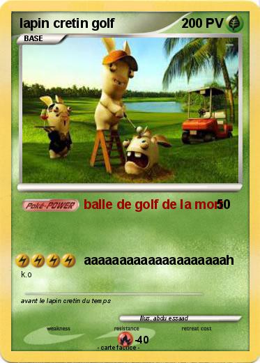 Pokemon lapin cretin golf