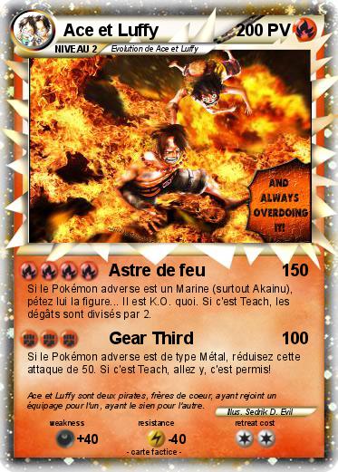 Pokemon Ace et Luffy
