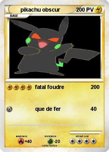 Pokemon pikachu obscur