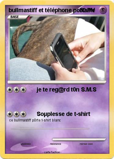 Pokemon bullmastiff et téléphone portable