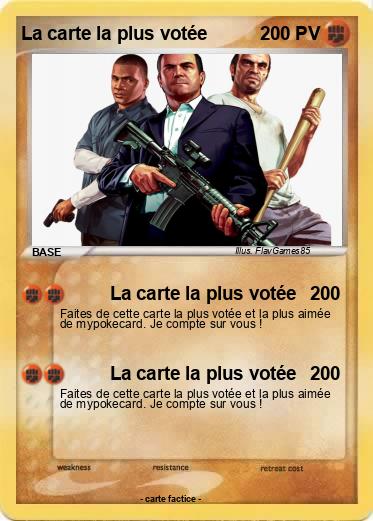 Pokemon La carte la plus votée