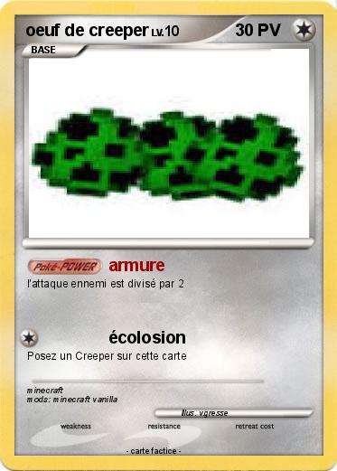 Pokemon oeuf de creeper
