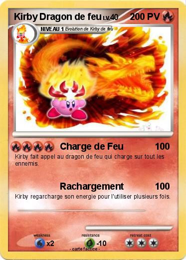Pokemon Kirby Dragon de feu