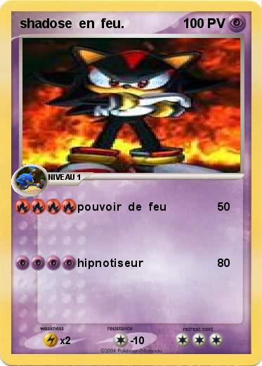 Pokemon shadose  en  feu.