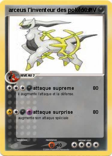 Pokemon arceus l'inventeur des pokémon