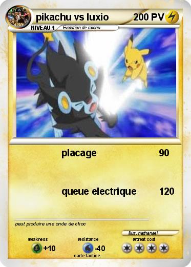 Pokemon pikachu vs luxio