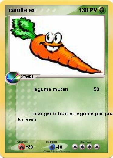 Pokemon carotte ex