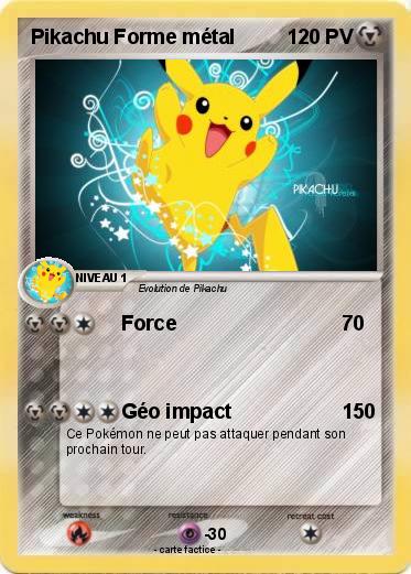 Pokemon Pikachu Forme métal