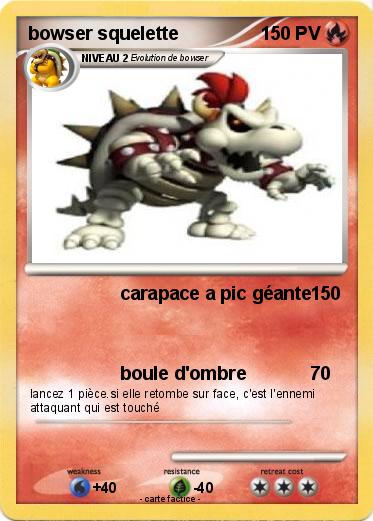 Pokemon bowser squelette