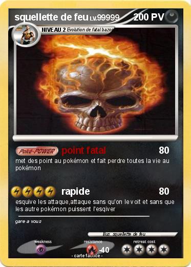 Pokemon squellette de feu