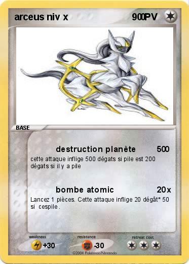 Pokemon arceus niv x                            0