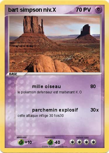 Pokemon bart simpson niv.X