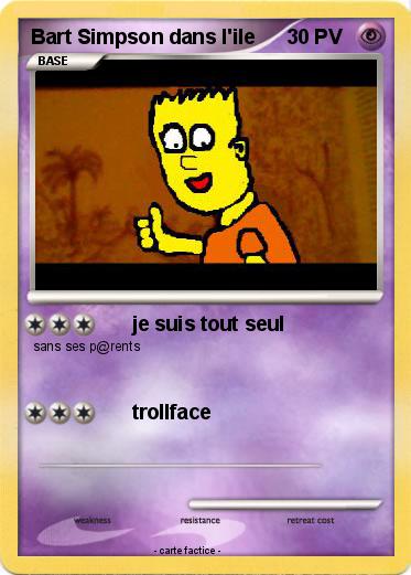 Pokemon Bart Simpson dans l'ile
