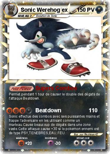 Pokemon Sonic Werehog ex