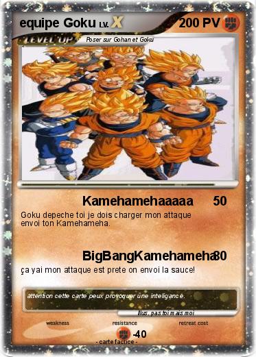 Pokemon equipe Goku