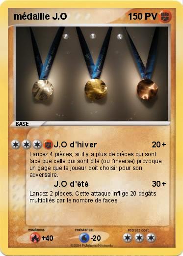 Pokemon médaille J.O