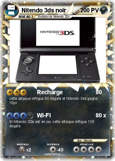 Pokemon Nitendo 3ds noir