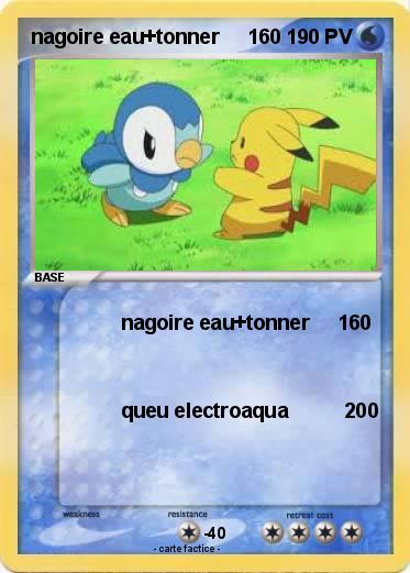 Pokemon nagoire eau+tonner     160