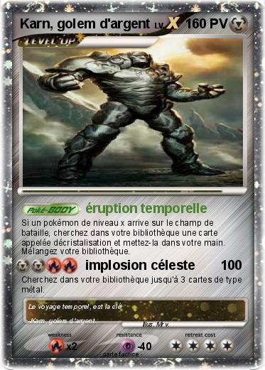 Pokemon Karn, golem d'argent