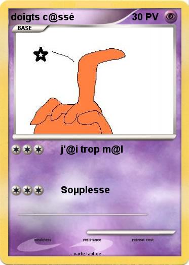 Pokemon doigts c@ssé