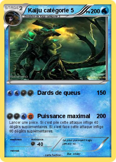 Pokemon Kaiju catégorie 5