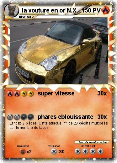 Pokemon la vouture en or N.X