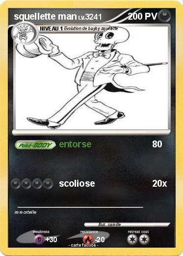 Pokemon squellette man