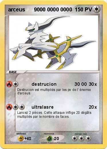 Pokemon arceus      9000 0000 0000 