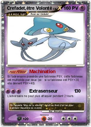 Pokemon Crefadet,être Volonté