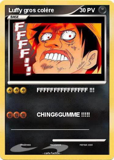 Pokemon Luffy gros colère