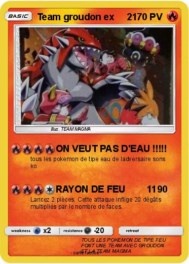 Pokemon Team groudon ex     2