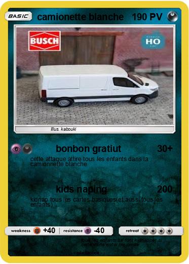 Pokemon camionette blanche