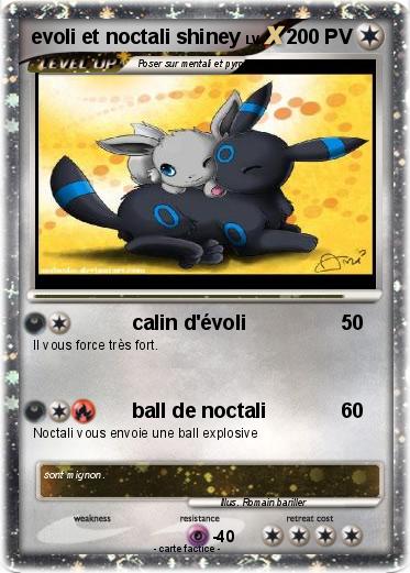 Pokemon evoli et noctali shiney