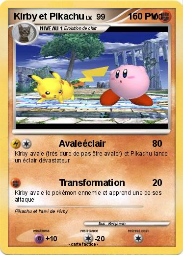 Pokemon Kirby et Pikachu