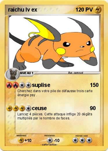 Pokemon raichu lv ex