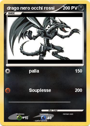 Pokemon drago nero occhi rossi